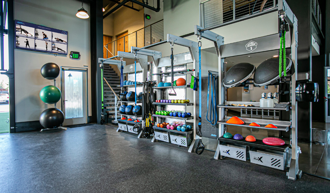 Gym Rax Suspension Training Bays with Aktiv TV at Camp 1 Fitness