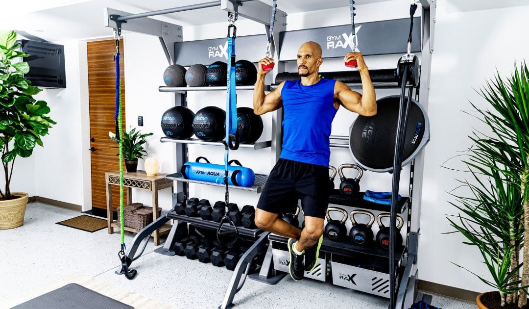 man working out to improve his heart health