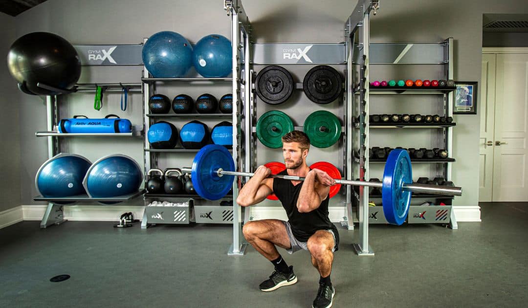 Home gym designed for athletes.