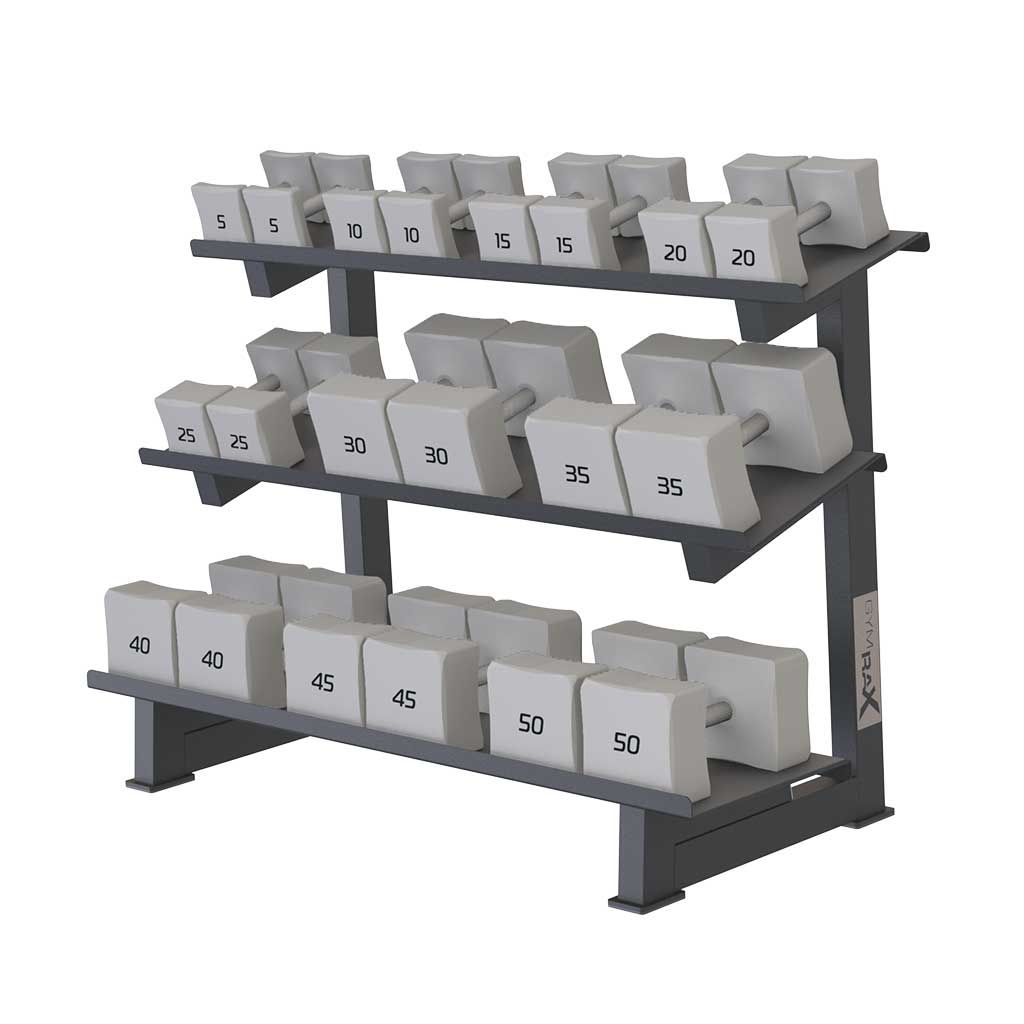 3-Tier Free-Weight Rack